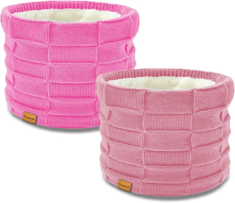 Vogium Kids Double-layer Knit Neck Warmer Gaiter | Thermal Fleece Face Cover for 6-14 Year Olds Boys Girls | Ski, Play - Image 1
